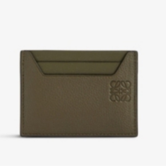Loewe Other - Loewe Olive Green Leather Card Holder